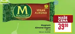 Billa Magnum Almond vegan nabídka