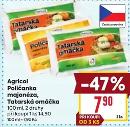 Billa Agricol Poličanka majonéza, Tatarská omáčka nabídka