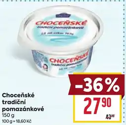 Billa Choceňské tradiční pomazánkové nabídka