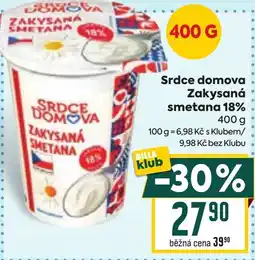 Billa Srdce domova Zakysaná smetana 18% nabídka