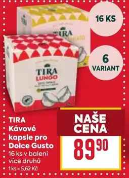 Billa TIRA Κάνονέ kapsle pro Dolce Gusto nabídka