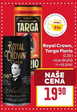 Billa Royal Crown, Targa Florio nabídka