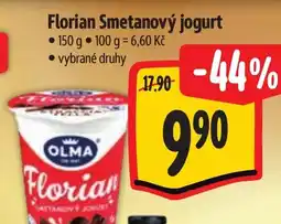 Albert Olma Florian Smetanový jogurt nabídka