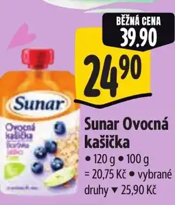 Albert Sunar Ovocná kašička nabídka