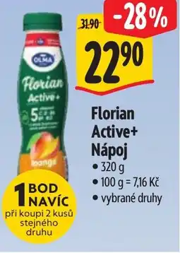 Albert Olma Florian Active+ Nápoj nabídka