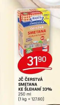 Flop JČ ČERSTVÁ SMETANA KE ŠLEHANÍ 33% nabídka