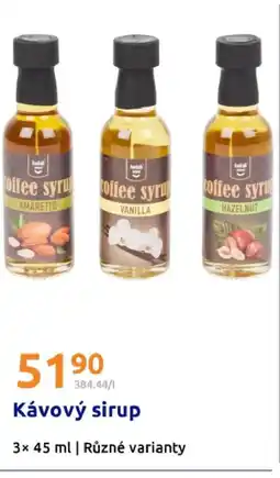 Action Kávový sirup nabídka