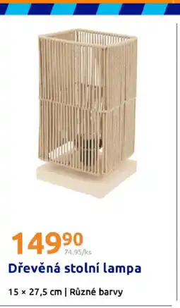 Action Dřevěná stolní lampa nabídka