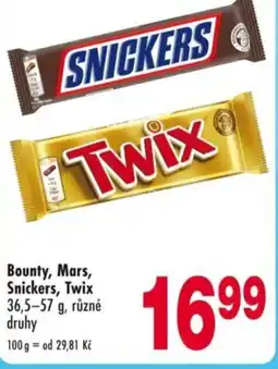 Qanto Bounty, Mars, Snickers, Twix nabídka