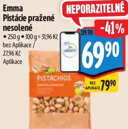 Albert Emma Pistácie pražené nesolené nabídka