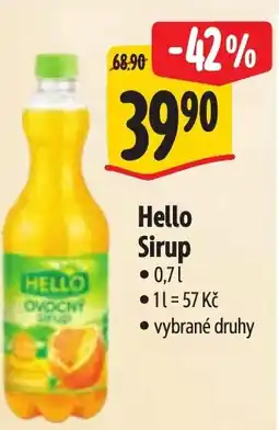 Albert Hello Sirup nabídka