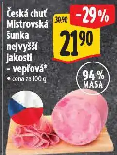 Albert Mistrovská šunka nejvyšší jakosti nabídka