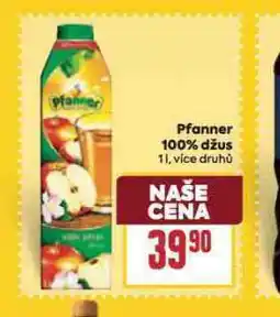 Billa Pfanner 100% džus nabídka