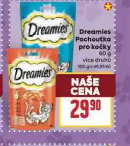 Billa Dreamies pochoutky pro kočky nabídka