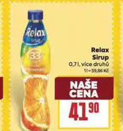 Billa Relax sirup nabídka