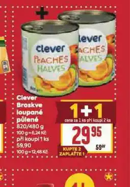 Billa Clever broskve loupané půlené nabídka