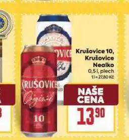 Billa Krušovice hořké nealko nabídka
