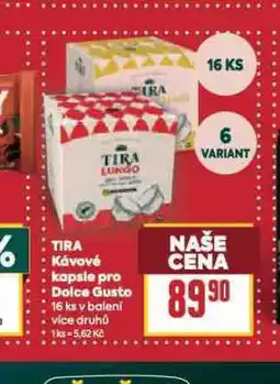 Billa Tira kávové kapsle pro dolce gusto nabídka