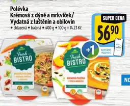 Albert Polévka Krémová z dýně a mrkviček/ Vydatná z luštěnin a obilovin nabídka