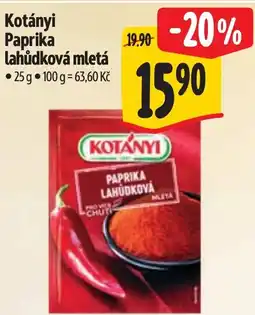 Albert Kotányi Paprika lahůdková mletá nabídka