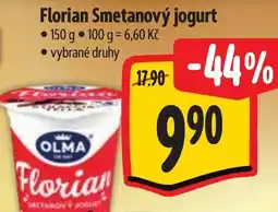 Albert Olma Florian Smetanový jogurt nabídka