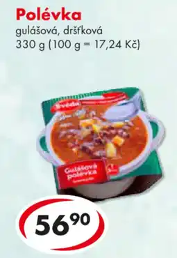 CBA Polévka gulášová, dršťková nabídka