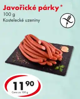 CBA Javořické párky nabídka