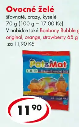 CBA Ovocné želé šťavnaté, crazy, kyselé nabídka