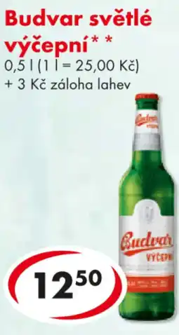 CBA Budvar světlé výčepní nabídka
