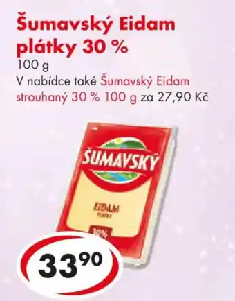 Šumavský Eidam plátky 30%