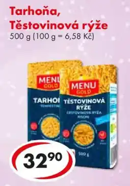 CBA Tarhoňa, Těstovinová rýže nabídka