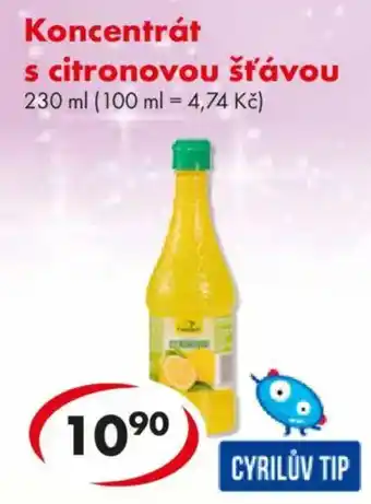 CBA Koncentrát s citronovou šťávou nabídka