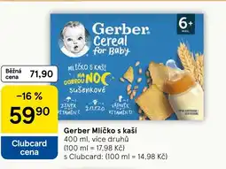Tesco Gerber Mlíčko s kaší nabídka
