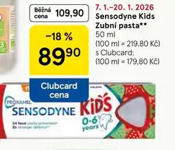 Tesco Sensodyne Kids Zubní pasta nabídka