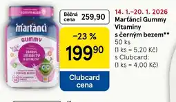 Tesco Marťánci Gummy Vitaminy s černým bezem nabídka