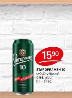 Flop STAROPRAMEN 10 světlé výčepní 0,5l, plech nabídka
