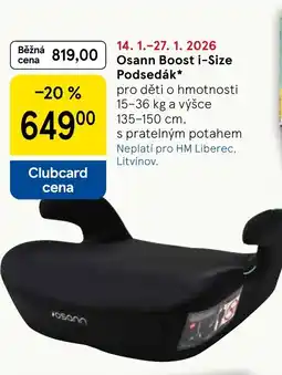Tesco Osann Boost i-Size Podsedák nabídka