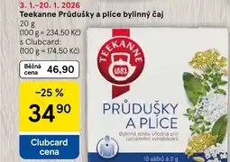 Tesco Teekanne Průdušky a plíce bylinný čaj nabídka