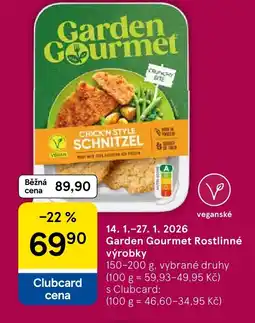 Tesco Garden Gourmet Rostlinné výrobky nabídka
