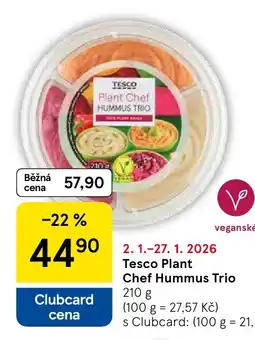 Tesco Tesco Plant Chef Hummus Trio nabídka