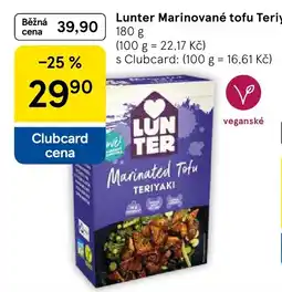 Tesco Lunter Marinované tofu Teriyaki nabídka