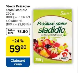 Tesco Stevia Práškové stolní sladidlo nabídka