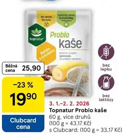Tesco Topnatur Probio kaše nabídka