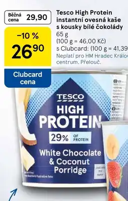 Tesco Tesco High Protein instantní ovesná kaše s kousky bílé čokolády nabídka
