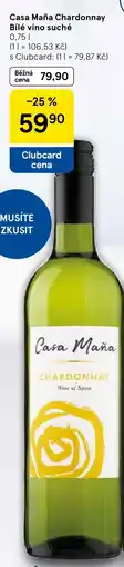 Tesco Casa Maña Chardonnay Bílé víno suché nabídka