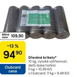 Tesco Dřevěné brikety nabídka