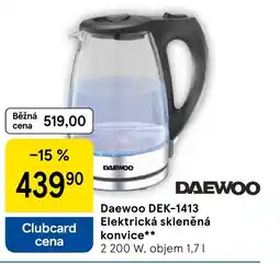 Tesco Daewoo DEK-1413 Elektrická skleněná konvice nabídka