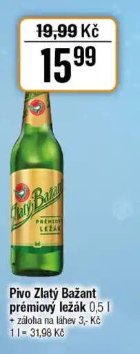 TEMPO Pivo Zlatý Bažant prémiový ležák nabídka