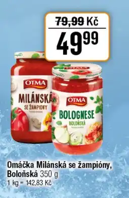 TEMPO Omáčka Milánská se žampióny, Boloňská nabídka