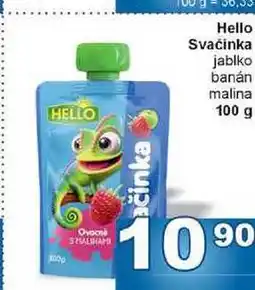 Jip Hello Svačinka jablko banán malina nabídka